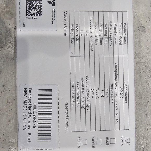 NWOT Dnaleao | 2 Pack Electric Portable Hand Warmers - Picture 4 of 7